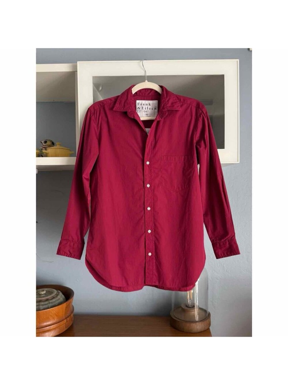 Frank & Eileen Joedy Long Sleeve 100% Cotton Shirt XXS Red